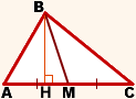как разделить площадь треугольника пополам