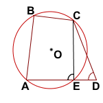 Условия описания окружности около четырехугольника